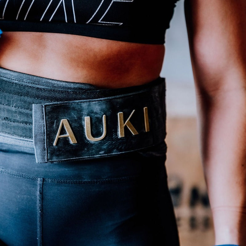 Auki Weightlifting Belt Snatch Black Gold